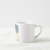 2匹のウサギおよび月の陶磁器のエスプレッソのコップ エスプレッソカップ (右)