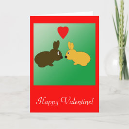 2匹のウサギのバレンタインカード シーズンカード