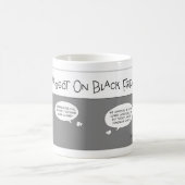 2匹のウジ虫が黒い金曜日に コーヒーマグカップ (中央)