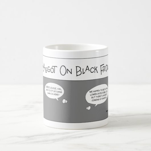 2匹のウジ虫が黒い金曜日に コーヒーマグカップ (中央)