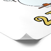 2匹のウミガメがクリスマスの2日目に鳩を振る ポスター (角)