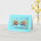 2匹のエンゼルフィッシュ特別な日のカード カード (黄色い花)