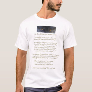 2匹のオオオカミのチェロキー語の破壊されたシャツ Tシャツ