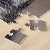 2匹のオオカミが月光の中に群がる ジグソーパズル (側面)