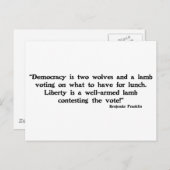 2匹のオオカミと1匹の子羊 ポストカード (正面/裏面)