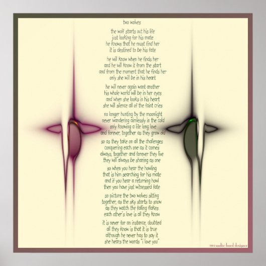 2匹のオオカミ ポスター (正面)