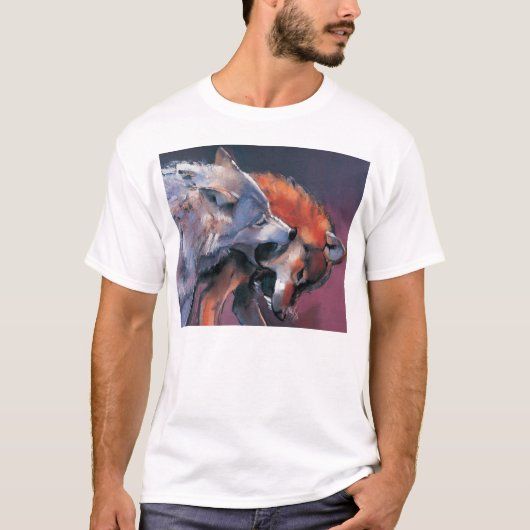 2匹のオオカミ Tシャツ (正面)
