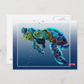 2匹のカメ ポストカード (正面/裏面)