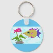 2匹のカラフル魚 キーホルダー (正面)