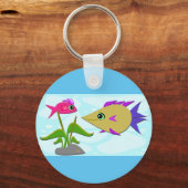 2匹のカラフル魚 キーホルダー (正面)
