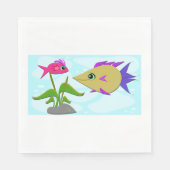 2匹のカラフル魚 スタンダードランチョンナプキン (正面)