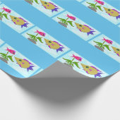 2匹のカラフル魚 ラッピングペーパー (角)