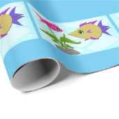 2匹のカラフル魚 ラッピングペーパー (ロールコーナー)