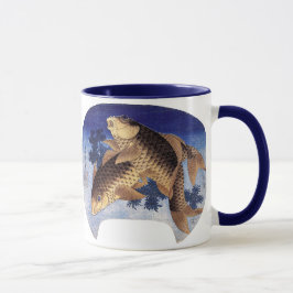2匹のコイ、Hokusai マグカップ