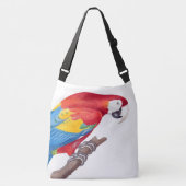 2匹のコンゴウインコのオウムの鳥の野性生物動物のトートバック クロスボディバッグ (正面)