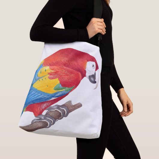 2匹のコンゴウインコのオウムの鳥の野性生物動物のトートバック クロスボディバッグ (クローズアップ)