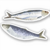 2匹のサバ シール (正面)