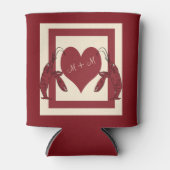 2匹のザリガニハート 缶クーラー (正面)