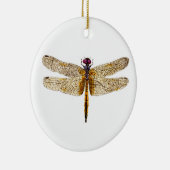 2匹のトンボのクリスマスのオーナメントII セラミックオーナメント (右)