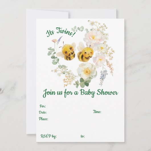 2匹のハチの招待状 招待状 (正面)