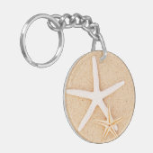 2匹のヒトデのアクリルKeychain キーホルダー (正面左)