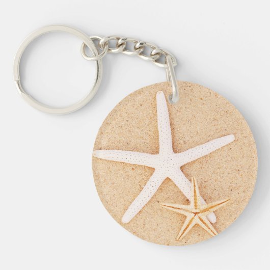 2匹のヒトデのアクリルKeychain キーホルダー (正面)