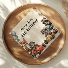 2匹のファストウッドランドの動物の誕生日