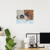 2匹のペキン犬 ポスター (ホームオフィス)