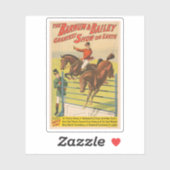 2匹のポニーが障害物を飛び越えるサーカスポスター シール (シート)