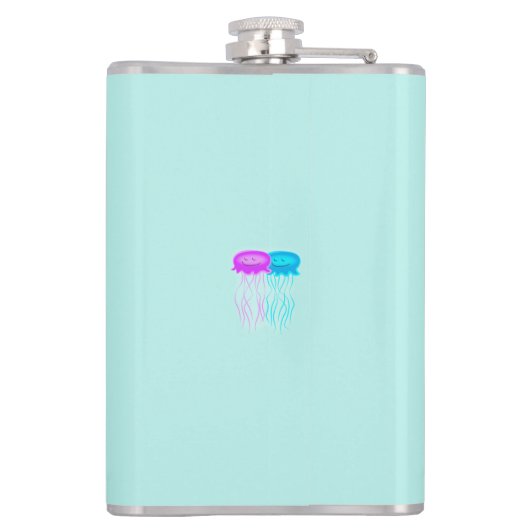 2匹のマンガ・クラゲ フラスク (裏面)
