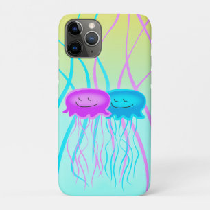 2匹のマンガ・クラゲ iPhone 11 PROケース