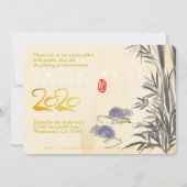 2匹のラット竹ベトナム人2020年正月PHFC セーブザデート (裏面)