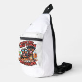 2匹のロットワイラー犬が一緒に座る スリングバッグ (右コーナー)