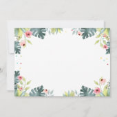 2匹のワイルドサファリ動物の女の子の誕生日招待状 招待状 (裏面)