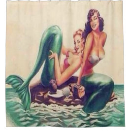 2匹の人魚 シャワーカーテン