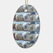 2匹の側面によって印刷されるオーナメントのボストンパラボラアンテナ セラミックオーナメント (左)