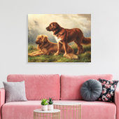 2匹の夜警の犬 キャンバスプリント (インサイチュ (リビング))