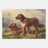 2匹の夜警の犬 ラッピングペーパーシート (正面)