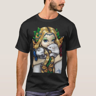 2匹の妖精のフェレット-妖精のフェレットのワイシャツ Tシャツ