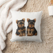 2匹の子犬 クッション (ブランケット)