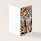 2匹の幸せな猫のクリスマスカード (外部)