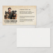 2匹の愛犬を飼っている男 名刺 (正面/裏面)