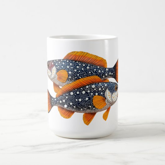 2匹の斑点のある魚 コーヒーマグカップ (中央)