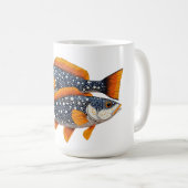 2匹の斑点のある魚 コーヒーマグカップ (正面右)