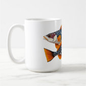 2匹の斑点のある魚 コーヒーマグカップ (左)