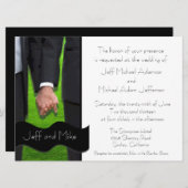 2匹の新郎のカスタムで陽気な結婚式招待状 招待状 (正面/裏面)