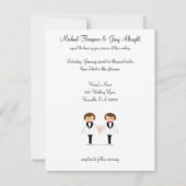 2匹の新郎の結婚式招待状 招待状 (裏面)