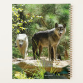 2匹の灰色のオオカミ プランナー手帳 (裏面)