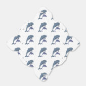 2匹の熱帯性イルカがお互いに飛び跳ねる フェイバーボックス (折り畳みなし)