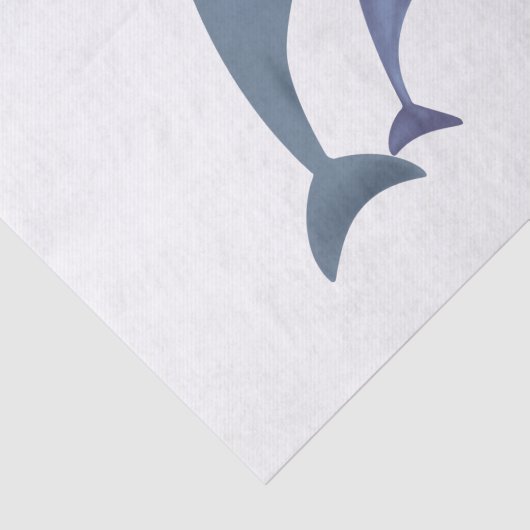 2匹の熱帯性イルカがお互いに飛び跳ねる 薄葉紙 (詳細)